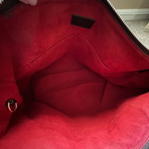 Authentic Louis Vuitton Damier Ebene Evora MM Adjustable Handbag Tote RETIRED - Picture 14 of 16